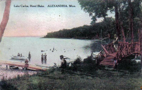 Hotel Blake on Lake Carlos, Alexandria Minnesota, 1916