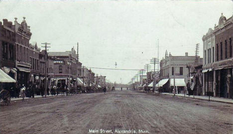 Main Street, Alexandria Minnesota, 1910's?