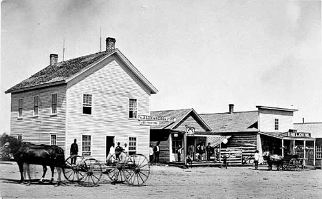 First Courthouse of Douglas County, Post Office and Sims and Jenkins Store, Alexandria Minnesota, 1876