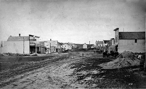 Main Street looking south, Alexandria Minnesota, 1876