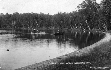 Fishing in Lake Burgan, Alexandria Minnesota, 1908