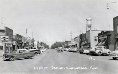 Street scene, Annandale Minnesota, 1957