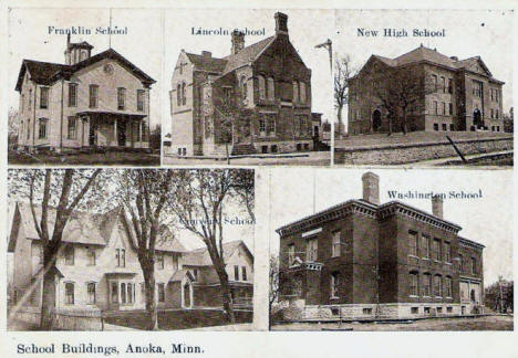 School Buildings, Anoka Minnesota, 1910