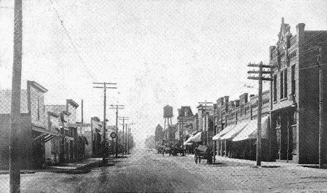 Mill Street looking south, Appleton Minnesota, 1912