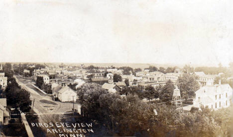 Birds eye view, Arlington Minnesota, 1910's