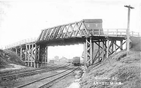 Bridge at Ashby Minnesota, 1910's