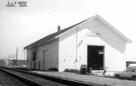 Burlington Northern Depot, Ashby Minnesota, 1950?