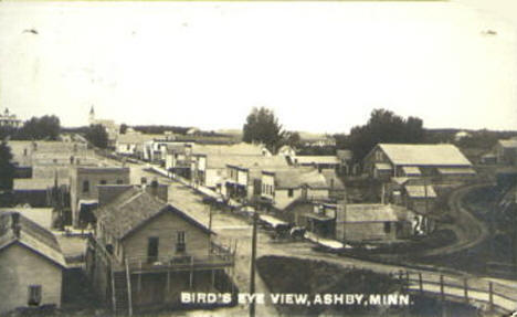 Birds eye view, Ashby Minnesota, 1910