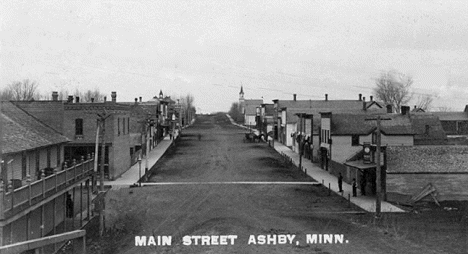 Main Street, Ashby Minnesota, 1908