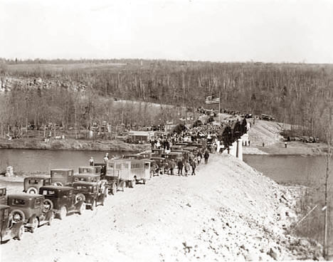 Bridge, two and one half miles west of Askov, Trunk Highway Number 23 dedicated Fall 1934