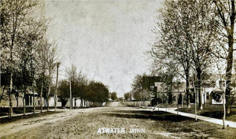 Street scene, Atwater Minnesota, 1908