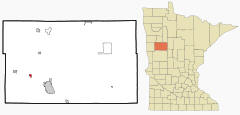 Location of Audubon, Minnesota