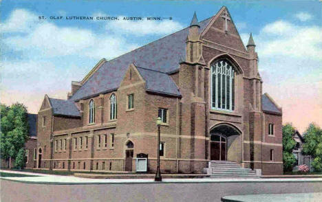 St. Olaf Lutheran Church, Austin Minnesota, 1940's