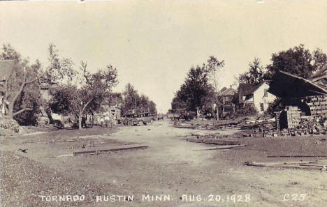 Tornado Damage, Austin Minnesota, 1928