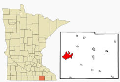 Location of Austin Minnesota