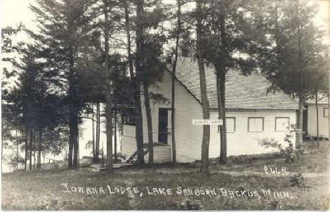 Iowana Lodge, Lake Sanborn, Backus Minnesota, 1920's - 1930's