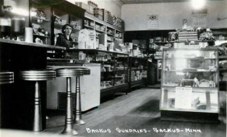 Backus Sundries, Backus Minnesota, 1950's