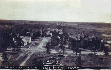 Birds eye of West Bagley Minnesota, 1911