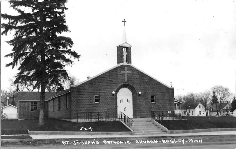 St. Joseph's Catholic Church, Bagley Minnesota, 1950's?