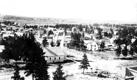 Birds eye of West Bagley Minnesota, 1912