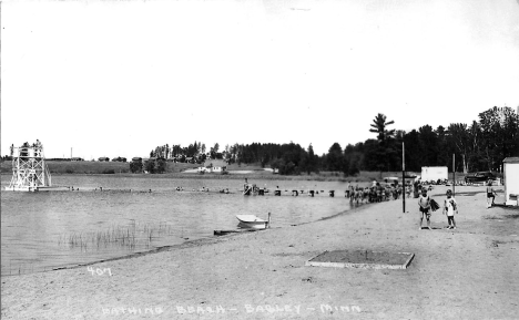 Beach at Lake Lomond, Bagley Minnesota, 1950's?