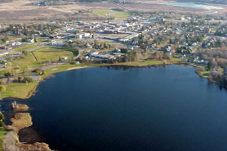 Aerial view, Lake Lomond and Bagley Minnesota, 2007