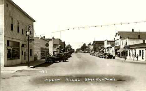 Street scene, Bagley Minnesota, Minnesota, 1940's