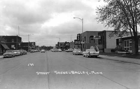 Street scene, Bagley Minnesota, Minnesota, 1960's