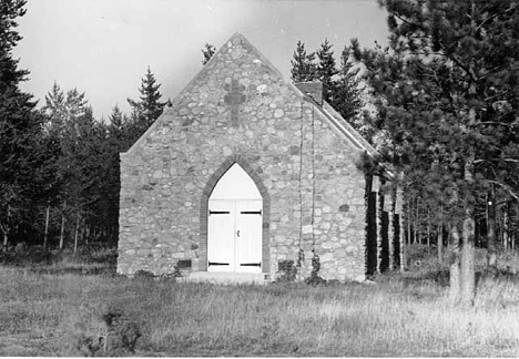 Cemetery Chapel built by Works Progress Administration workers, Bagley, 1938