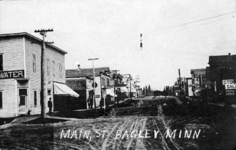 Main Street, Bagley Minnesota, 1910's