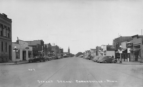 Street scene, Barnesville Minnesota, 1940's