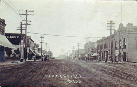 Street scene, Barnesville Minnesota, 1916