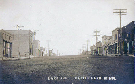 Lake Avenue, Battle Lake Minnesota, 1911