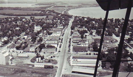 Aerial view, Battle Lake Minnesota, 1940's?