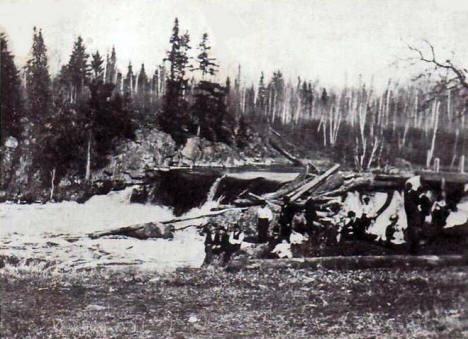 Falls on the Rapids River near Baudette Minnesota, 1909