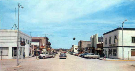 Street scene, Baudette Minnesota, late 1950's