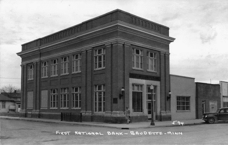 First National Bank, Baudette Minnesota, 1940's