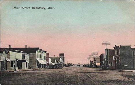Main Street, Beardsley Minnesota, 1909