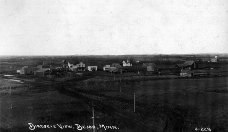 Birds Eye View, Bejou Minnesota, 1910's