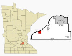Location of Belle Plaine Minnesota