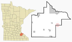 Location of Bellechester Minnesota