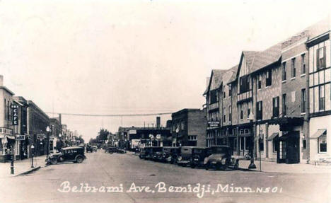 Beltrami Avenue, Bemidji Minnesota, 1938