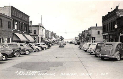3rd Street, Bemidji Minnesota, 1940's