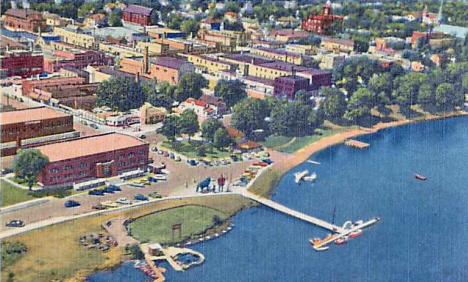 Aerial view, Bemidji Minnesota, 1952