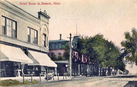 Street scene, Benson Minnesota, 1915