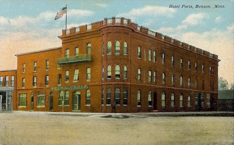 Hotel Paris, Benson Minnesota, 1911