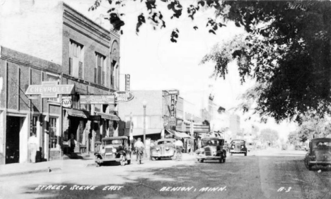 Street scene, Benson Minnesota, 1930's