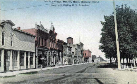 Pacific looking west, Benson Minnesota, 1908