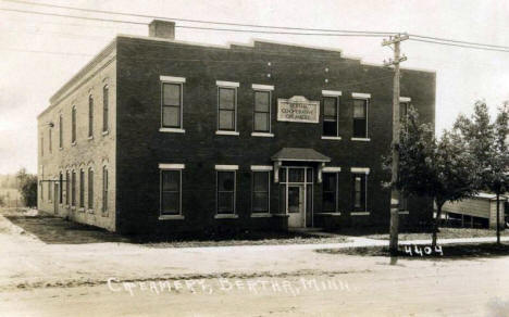 Bertha Cooperative Creamery, Bertha Minnesota, 1920's
