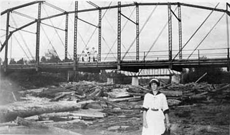 View on Big Fork River, Big Falls Minnesota, 1909